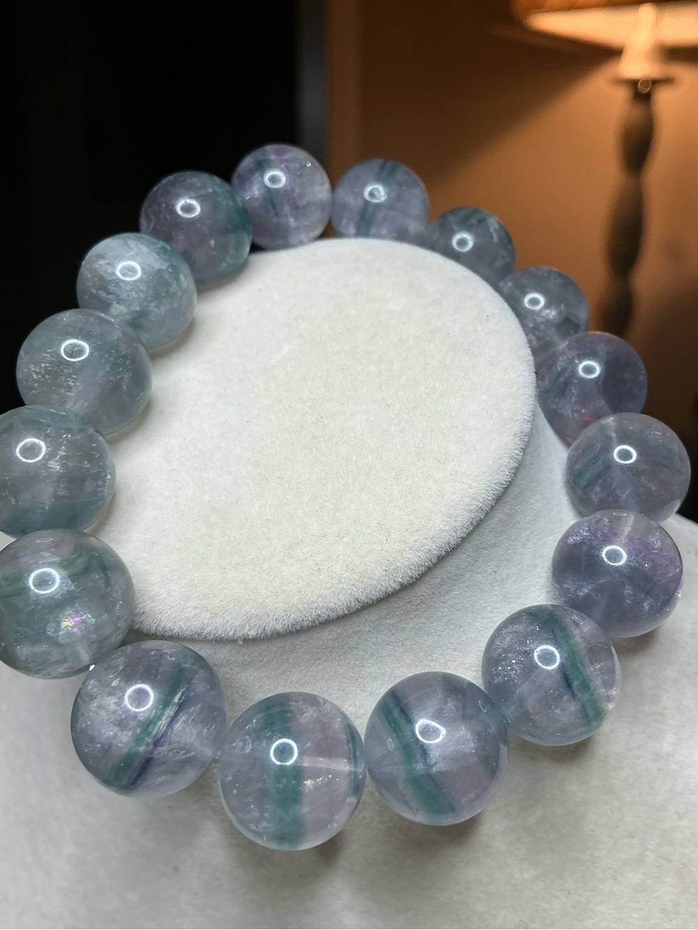 Candy Banded Blue/Purple Fluorite 13mm